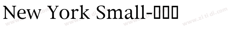 New York Small字体转换